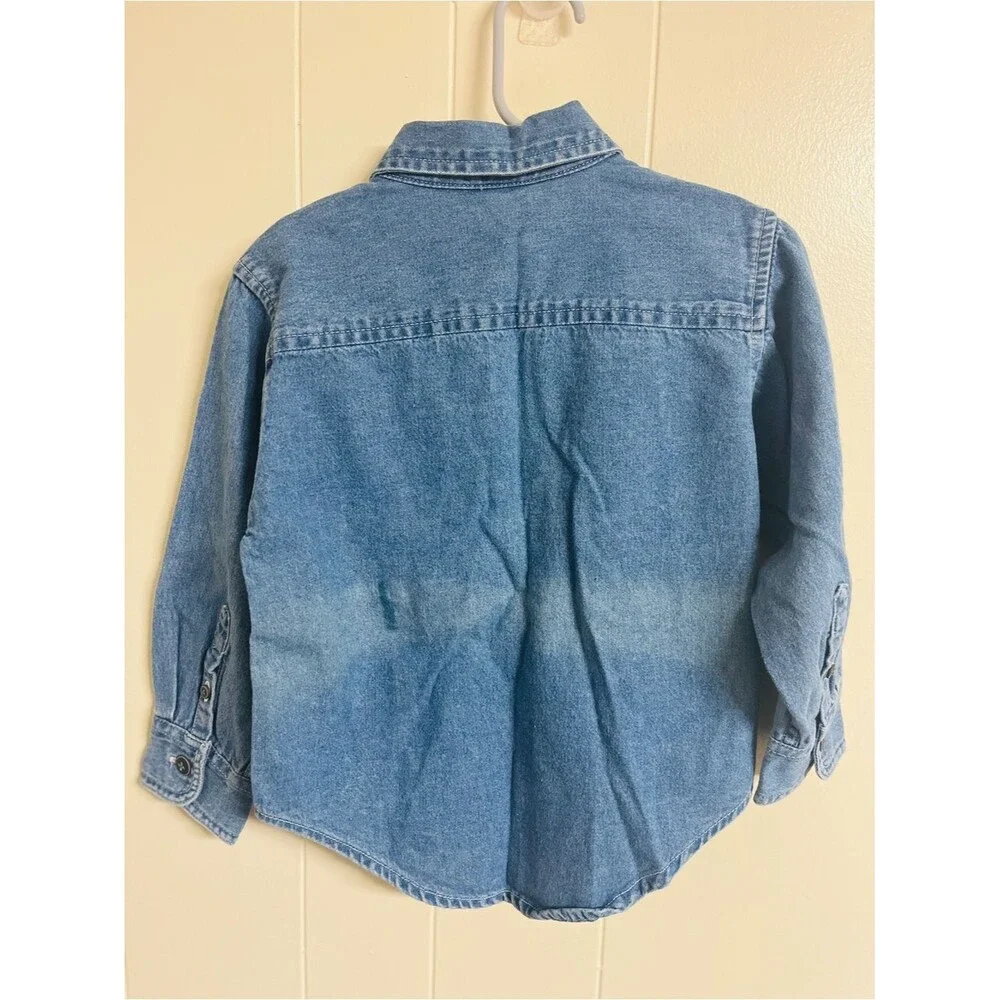 VTG Boys denim shirt Sz 2/3 NWT